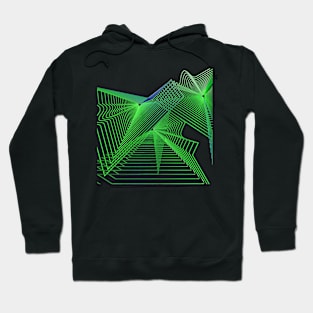 Geometric galaxy green abstract Hoodie